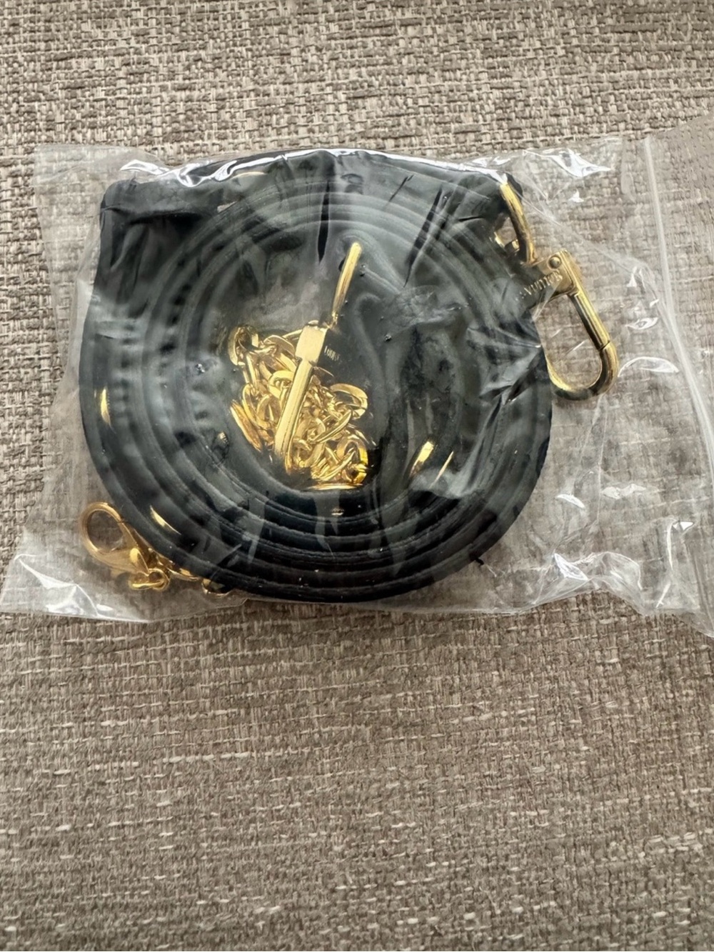 Black Mini Shoulder Bag with Gold Hardware - Picture 2 of 2